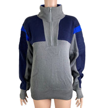 Load image into Gallery viewer, Vintage Obermeyer Sweater Mens Medium Wool Blend Black Gray Blue