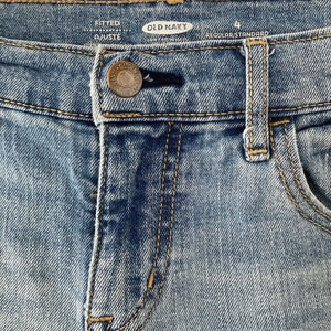 Old Navy Shorts Womens Size 4 Bermuda Denim Light Wash Cuffed