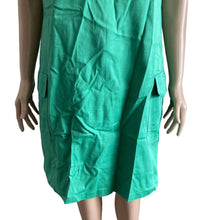 Load image into Gallery viewer, Vintage Helene Berman London Dress Womens 12 Green Casual Sleeveless