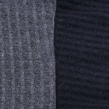 Load image into Gallery viewer, Bobeau Cardigan Open Front Womens XS Charcoal Black Ribbed Waffle Knit Two Toned