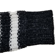 Load image into Gallery viewer, FOREVER 21 Hooded Sweater Womens Juniors 13/14 Black White Striped New