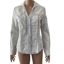 Load image into Gallery viewer, Identity Club Shirt Womens Medium White Button Front Long Sleeve New