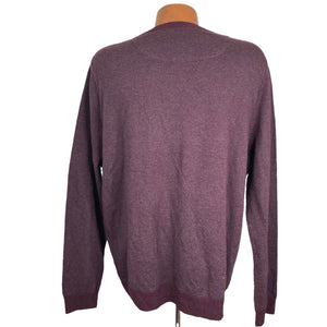 Nordstrom Sweater Mens XL Wool Blend Purple Gray Flecks Pullover New