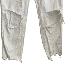 Load image into Gallery viewer, We the Free People Jeans Womens 25 Button Fly White Distressed Raw Hem Ripped