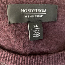 Load image into Gallery viewer, Nordstrom Sweater Mens XL Wool Blend Purple Gray Flecks Pullover New