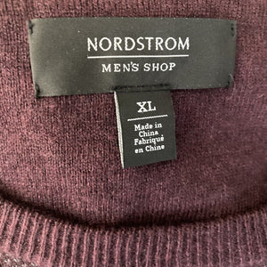 Nordstrom Sweater Mens XL Wool Blend Purple Gray Flecks Pullover New