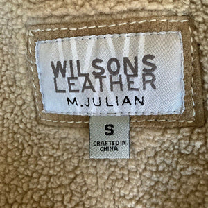 Vintage Wilsons Suede Coat Womens Small Sherpa Lining