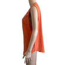 Load image into Gallery viewer, Rachel Zoe Blouse Womens Large Orange Lightweight Pullover Sleeveless