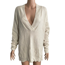 Load image into Gallery viewer, Halogen Sweater Womens XL Beige Oatmeal Oversized VNeck Pullover New
