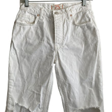 Load image into Gallery viewer, We the Free People Jeans Womens 25 Button Fly White Distressed Raw Hem Ripped