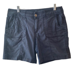 Basic Editions Shorts Womens Small Bermuda Cargo Navy Blue