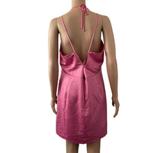 Load image into Gallery viewer, Topshop Mini Slip Dress Satin Pink 14 Mini Strappy Sleeve