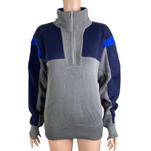 Load image into Gallery viewer, Vintage Obermeyer Sweater Mens Medium Wool Blend Black Gray Blue