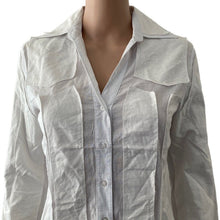 Load image into Gallery viewer, Identity Club Shirt Womens Medium White Button Front Long Sleeve New