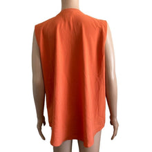 Load image into Gallery viewer, Rachel Zoe Blouse Womens Large Orange Lightweight Pullover Sleeveless