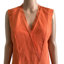Load image into Gallery viewer, Rachel Zoe Blouse Womens Large Orange Lightweight Pullover Sleeveless