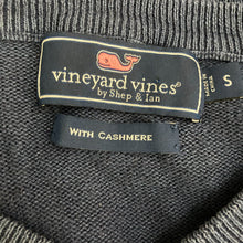 Load image into Gallery viewer, Vineyard Vines Sweater Mens S Navy V Neck Cotton Cashmere Whale Logo