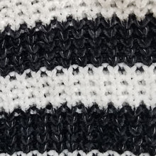 Load image into Gallery viewer, FOREVER 21 Hooded Sweater Womens Juniors 13/14 Black White Striped New