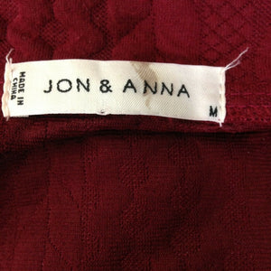 Jon & Anna Sweater Coat Womens Medium Maroon Red Long Cardigan Jacket