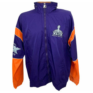 Starter Super Bowl XLIX 2015 Windbreaker Jacket Mens L NFL Football AZ New