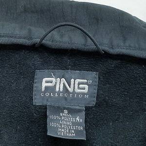 Ping Golf Jacket Mens Small Navy Blue Black Fleece Lined