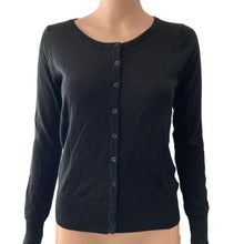 Load image into Gallery viewer, Rhapsodielle Debut Cardigan Sweater Womens Small Black Stretch New