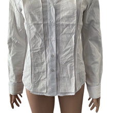 Load image into Gallery viewer, Identity Club Shirt Womens Medium White Button Front Long Sleeve New