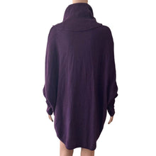 Load image into Gallery viewer, Olivia Sky Sweater Womens Large Purple Cowl Neck Batwing