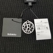 Load image into Gallery viewer, Bobeau Cardigan Open Front Womens XS Charcoal Black Ribbed Waffle Knit Two Toned