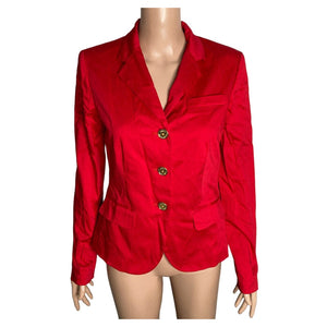 Vintage 90s Lauren Ralph Lauren Blazer Womens Size 6 Red 3 Button