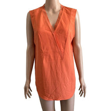 Load image into Gallery viewer, Rachel Zoe Blouse Womens Large Orange Lightweight Pullover Sleeveless