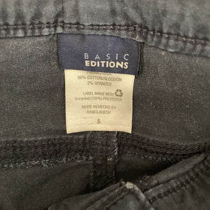 Basic Editions Shorts Womens Small Bermuda Cargo Navy Blue