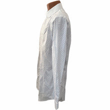 Load image into Gallery viewer, Nordstrom Shirt Mens Shop Non Iron White Blue Tonal Dots Button Down Size 16