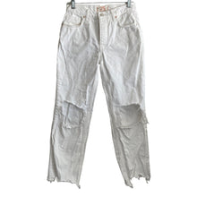Load image into Gallery viewer, We the Free People Jeans Womens 25 Button Fly White Distressed Raw Hem Ripped