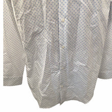 Load image into Gallery viewer, Nordstrom Shirt Mens Shop Non Iron White Blue Tonal Dots Button Down Size 16