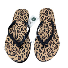 Load image into Gallery viewer, SHADE SHORE Flip Flops Leopard Print Womens Size 7