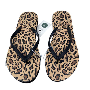 SHADE SHORE Flip Flops Leopard Print Womens Size 7