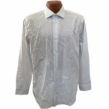Load image into Gallery viewer, Nordstrom Shirt Mens Shop Non Iron White Blue Tonal Dots Button Down Size 16