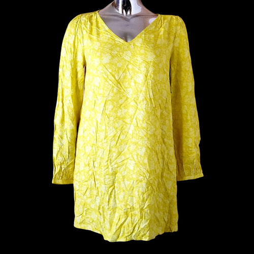 Treasure & Bond Dress Womens XS Yellow Floral Shift