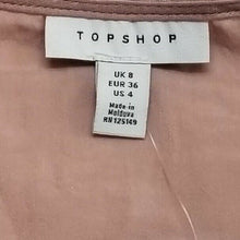 Load image into Gallery viewer, Topshop Womens Blush Lace Trimmed Matte Satin Spaghetti Strap Camisole Top 4