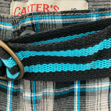 Load image into Gallery viewer, Carter&#39;s Watch The Wear Shorts Plaid Boys Size 18 Light Gray Blue Black Plaid