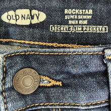 Load image into Gallery viewer, Old Navy Jeans Rockstar Super Skinny High Rise Womens Dark Wash Size 2