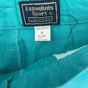 Essential Sports Loafers Shorts Bermuda Aqua Blue Womens Size 8 Hi Rise