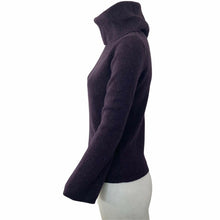 Load image into Gallery viewer, Vintage Sarah Spencer Sweater Ribbed 100 % Merino Wool Turtleneck Small Purple