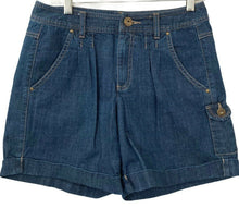 Load image into Gallery viewer, Rafaella Shorts Denim Womens Size 6 blue dark wash short shorts cuffed