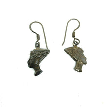 Load image into Gallery viewer, Nefertiti 18th Dynasty of Ancient Egyptian Queen Silver Earrings