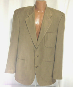 Halston Limited for Miltons Vintage Brown Suede Mens Sports Jacket Blazer L