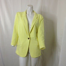 Load image into Gallery viewer, Metaphor Womens Yellow Light Polyester Blazer Large