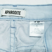 Load image into Gallery viewer, Aphrodite Jeans Light Wash Distressed Womens Juniors size 1