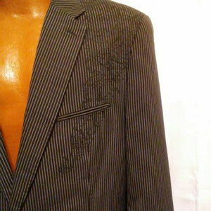 Sean Johns Mens Navy Blazer with Gray Pinstripes 42L